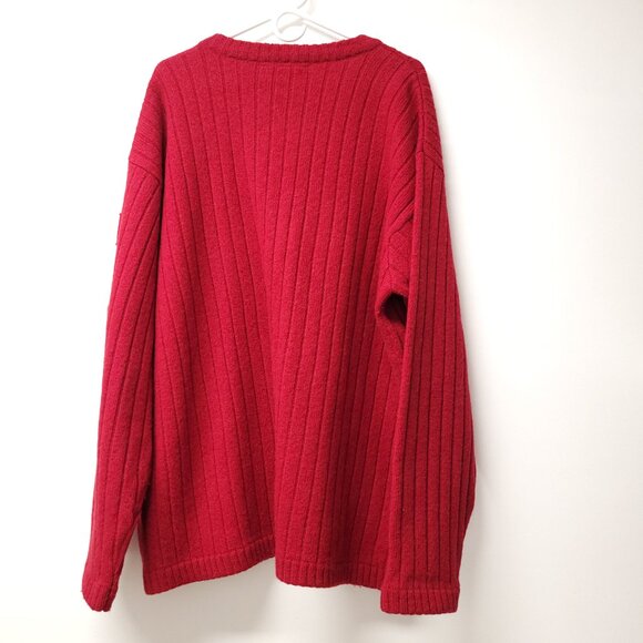 The North Face Mens Wool Crew Neck Long Sleeve Sweater Size XXL Red - Picture 2 of 6